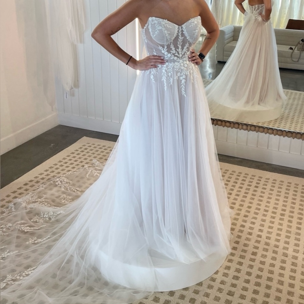 Elegant White Strapless Wedding Dress - Madi Lane Kyrie
